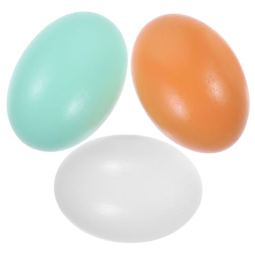 GARVALON 3 Stück Imitationseier, Holzeier, Unlackiertes Holzei, Künstliche Eier Für Hühnernester, Eierdekorationen, Kreatives Ei, Holzei, Spielzeugeier, Gefälschte Eier, Party GARVALON 3 Stück Imitationseier, Holzeier, Unlackiertes Holzei, Künstliche Eier Für Hühnernester, Eierdekorationen, Kreatives Ei, Holzei, Spielzeugeier, Gefälschte Eier, Party von GARVALON