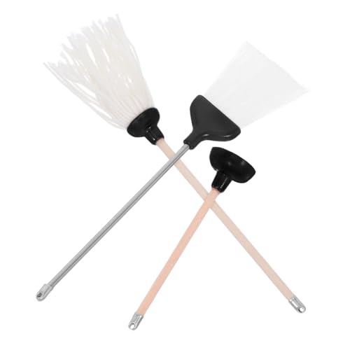 GARVALON 3 Stück Mini-reinigungswerkzeug Miniaturwerkzeuge Für Puppenhaus Mop- Und Besen Basteln Puppenhaus-Miniatur-badezimmerzubehör Mop- Und Besenhandwerk Schwarz Metall von GARVALON