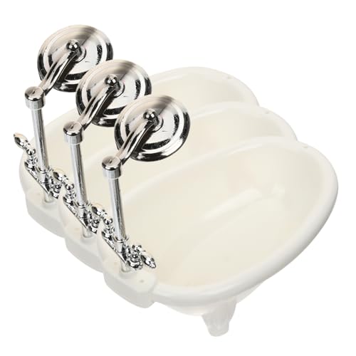 GARVALON 3 Stück Miniatur Puppenhaus Badewanne Mini Badezimmer Möbel Miniatur Badewanne Puppenzubehör für DIY Mini Haus Dekoration und Puppenhaus Bad Accessoires GARVALON 3 Stück Miniatur Puppenhaus Badewanne Mini Badezimmer Möbel Miniatur Badewanne Puppenzubehör für DIY Mini Haus Dekoration und Puppenhaus Bad Accessoires von GARVALON