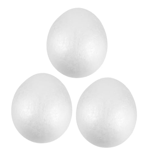 GARVALON 3 Stück Schaumstoff Eier, DIY Eier, Osterparty Eier Dekorationen, Eier Dekorationen Für Den Schreibtisch, Dekorative Requisiten, Party Simulationseier, Künstliche Eier Für DIY von GARVALON