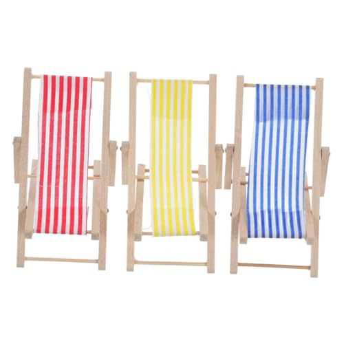 GARVALON 3 Stück Teiliges Miniatur Strandstühle Klappbare Puppenhaus Dekoration für Mikrolandschaften Realistische Möbel Rot Blau und Gelb für Kreative DIY Projekte GARVALON 3 Stück Teiliges Miniatur Strandstühle Klappbare Puppenhaus Dekoration für Mikrolandschaften Realistische Möbel Rot Blau und Gelb für Kreative DIY Projekte von GARVALON