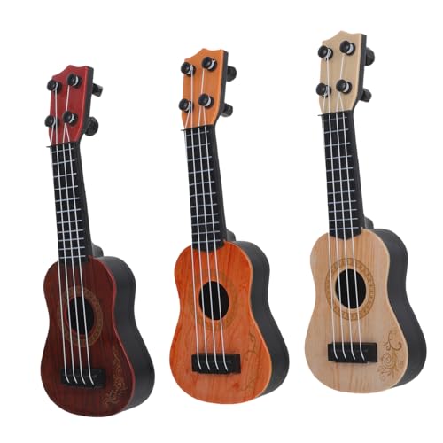 GARVALON 3 Stück Ukulele Spielzeug Gitarre Kind Musikspielzeug Spielzeug Anfänger Ukulele Spielzeug Ukulele Kleinkind Ukulele Für Anfänger Baby Musikspielzeug Ukulele Kinder Anfänger von GARVALON