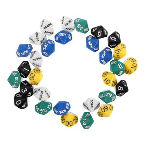 GARVALON Kunststoff-Gaming-würfel-Set 30 Stück Mini-würfel Zahlen Für Brettspiele Party Bildung von GARVALON