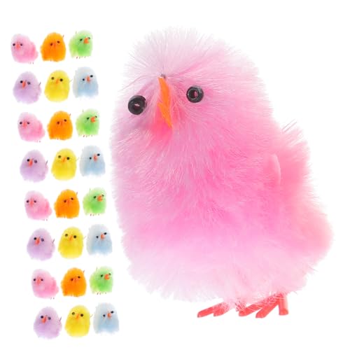 GARVALON 32 Stück Osterküken Spielzeug, Handgefertigt, Ultraweiches, Pelziges Küken Spielzeug, Simulierter Kükenschmuck, Ausgestopftes Küken Modell, Kükenfiguren, Küken, Mini Küken GARVALON 32 Stück Osterküken Spielzeug, Handgefertigt, Ultraweiches, Pelziges Küken Spielzeug, Simulierter Kükenschmuck, Ausgestopftes Küken Modell, Kükenfiguren, Küken, Mini Küken von GARVALON