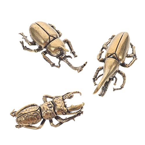 GARVALON 3stücke Teiliges Messing Deko Exquisite Insekten Figuren Für Schreibtisch Vintage Dekoration Robustes Kunstvoll Gestaltetes Zubehör Für Kreative Bastelprojekte von GARVALON