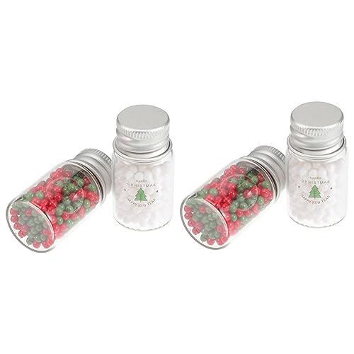 GARVALON 4 Stück Mini, Weihnachtsdeko, Mini, Küchendeko, Puppenhaus, Weihnachtsornament, Puppenhaus, Weihnachts Lebensmittelglas, Miniatur Glas, Bonbonglas, Miniatur GARVALON 4 Stück Mini, Weihnachtsdeko, Mini, Küchendeko, Puppenhaus, Weihnachtsornament, Puppenhaus, Weihnachts Lebensmittelglas, Miniatur Glas, Bonbonglas, Miniatur von GARVALON