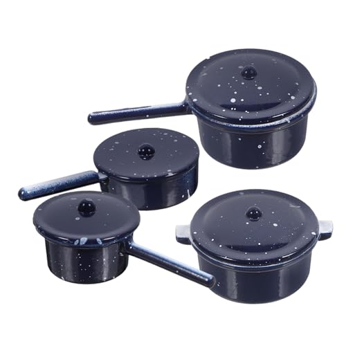 GARVALON 4 Stück Miniatur Kochgeschirr Teiliges Zubehör für Puppenhausküche zur Dekoration für Kreative Spielideen GARVALON 4 Stück Miniatur Kochgeschirr Teiliges Zubehör für Puppenhausküche zur Dekoration für Kreative Spielideen von GARVALON