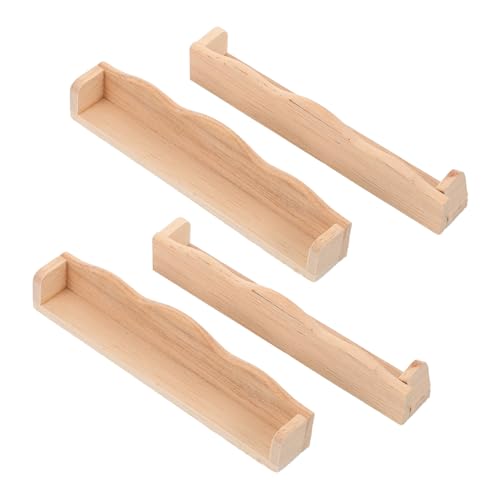 GARVALON 4 Stück Puppenhaus-Minimöbel Buchregale für Wand Puppenhaus-Gemüseregal schwimmende Bücherregale für die Wand Bücherregal hölzern Beige GARVALON 4 Stück Puppenhaus-Minimöbel Buchregale für Wand Puppenhaus-Gemüseregal schwimmende Bücherregale für die Wand Bücherregal hölzern Beige von GARVALON
