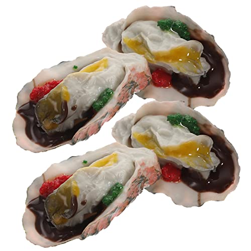 GARVALON 4 Stück Simulierte Austern Spielzeugnahrung Pizza- Schaltier Essen Fischspielzeug Modell Plastikspielfutter Spielküchenzubehör simuliertes Meeresfrüchtespiel PVC GARVALON 4 Stück Simulierte Austern Spielzeugnahrung Pizza- Schaltier Essen Fischspielzeug Modell Plastikspielfutter Spielküchenzubehör simuliertes Meeresfrüchtespiel PVC von GARVALON