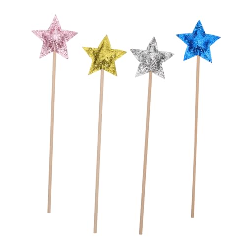 GARVALON 4 Stücke Star Girls Spielzeug Prinzessin Fee Zauberstäbe Kit Star Fee Zauberstäbe Für Bühne Leistung von GARVALON
