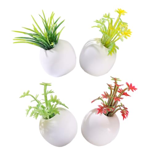 GARVALON 4 Stück Sukkulenten Im Topf, Miniaturpflanzen Für Puppenhaus, Miniaturhauszubehör, Mini Hausdekoration, Bonsai Modellschmuck, Miniaturdekoration, Simulierter Bonsai, Künstlicher GARVALON 4 Stück Sukkulenten Im Topf, Miniaturpflanzen Für Puppenhaus, Miniaturhauszubehör, Mini Hausdekoration, Bonsai Modellschmuck, Miniaturdekoration, Simulierter Bonsai, Künstlicher von GARVALON