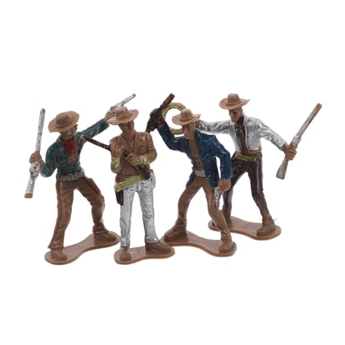GARVALON 4 Stück Teiliges Miniatur-Cowboy-Figuren Detailreicher Western-Dekoration für Sammler und Western-Party Realistische Wildwest-Modelle für Puppenhäuser und Dioramen GARVALON 4 Stück Teiliges Miniatur-Cowboy-Figuren Detailreicher Western-Dekoration für Sammler und Western-Party Realistische Wildwest-Modelle für Puppenhäuser und Dioramen von GARVALON