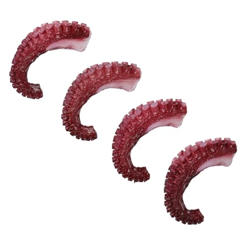 GARVALON 4 Stück Teiliges Realistische Kunststoff Oktopusklauen Modelle Tischdekoration Langlebig PVC Deko Aquarium Dinning Table Ornament von GARVALON
