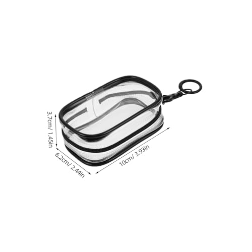 GARVALON 4 Stück Transparente PVC Sammelfigur Aufbewahrungstaschen mit Reißverschluss und Schlüsselanhänger Tragbare Puppen Display Organizer Stabil und Vielseitig für Unterwegs von GARVALON