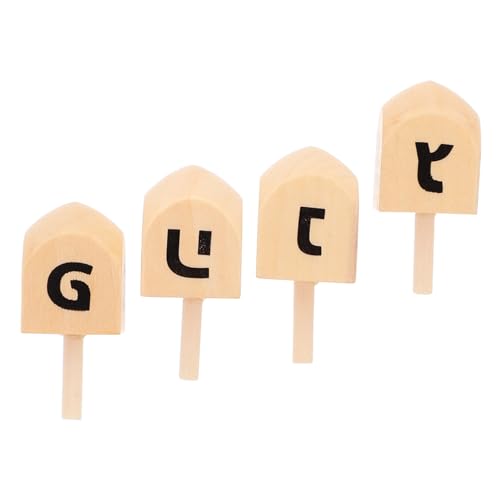 GARVALON 4 Stück Unfertige Holz Dreidels zum Bemalen Edukatives Chanukka für Hanukkah Party Dekoration DIY Holzbastelset für Festliche Familienaktivitäten GARVALON 4 Stück Unfertige Holz Dreidels zum Bemalen Edukatives Chanukka für Hanukkah Party Dekoration DIY Holzbastelset für Festliche Familienaktivitäten von GARVALON