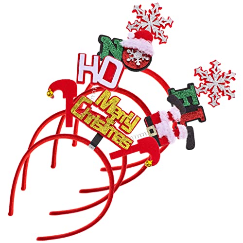 GARVALON 4 Stück Weihnachtsfilz Stirnband, Haarspangen Für Weihnachtspartys, Weihnachts Stirnbänder, Dekorative Weihnachts Haarbänder, Bezaubernde Weihnachts Stirnbänder, Partyzubehör, von GARVALON