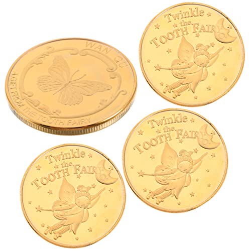 GARVALON 4 Stück Zahnfee Für Kinder, Kleines Zahn Souvenir, Schickes Kinderzahn Motivations Kinderhandwerk, Zartes Kinderzahn Rundhandwerk von GARVALON