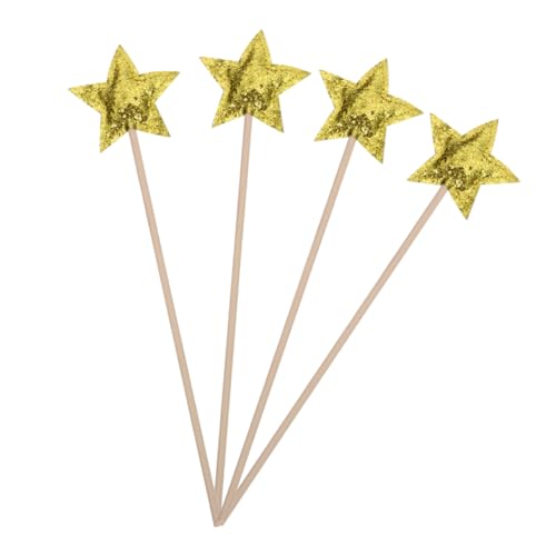GARVALON 4 Teilige Requisiten, Engel Feenstab, Feenstab Requisiten, Kinder, Bühnen Performance Requisite, Engel Stern Stab, Feen Party Dekorationen, Stern Stab Für Mädchen, Feenstab Für von GARVALON