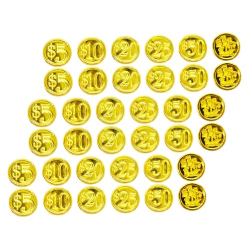 GARVALON 48 Stück Teiliges Piraten Spielzeugset Kleine Fake Coins für Schatzsuche Kindergeburtstag Partydeko und Piraten Mitgebsel Spielspaß von GARVALON