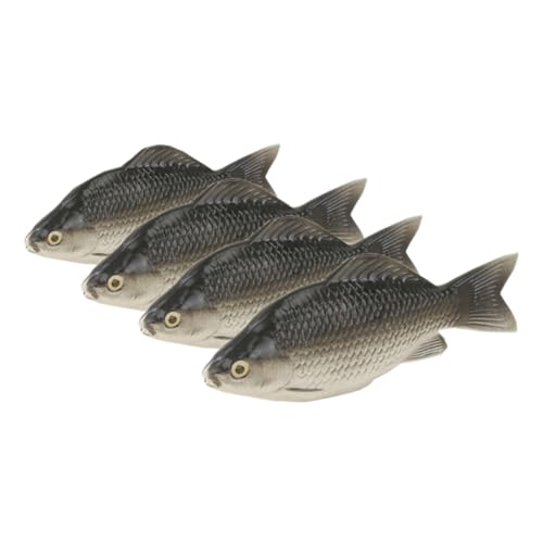 GARVALON 4 Stücke Künstliche Fisch Modelle Realistische Simulierte Fischfiguren für Aquarien Miniatur Fischspielzeug Lebensechte Dekoration für Terrarien und Heim Leicht und Tragbar von GARVALON