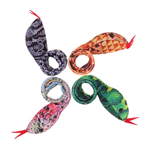 GARVALON 4Stücke Slap Armbänder für Stofftier Schlange Handgelenkspielzeug für Dschungelpartys Mitgebsel und Geburtstagsgeschenke von GARVALON