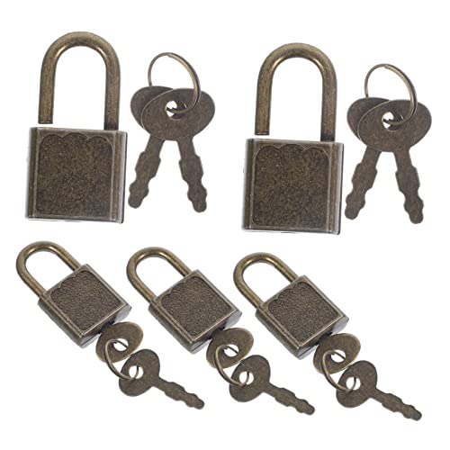 GARVALON 5 Sets Box Schatztruhenschloss Wiederverwendbare Dichtungsschlösser Praktische Vorhängeschlösser Mit Schlüsseln Kleine Antike Schlüssel Vorhängeschloss Mit Schlüssel GARVALON 5 Sets Box Schatztruhenschloss Wiederverwendbare Dichtungsschlösser Praktische Vorhängeschlösser Mit Schlüsseln Kleine Antike Schlüssel Vorhängeschloss Mit Schlüssel von GARVALON