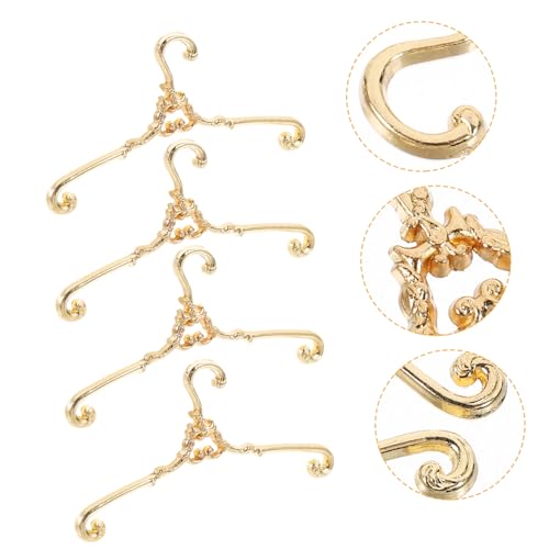 GARVALON Mini-kleiderbügel Für Puppenhäuser 5-teilige Bügel Aus Eisen Für Puppenkleidung Schrank-Organizer Für Miniaturen von GARVALON