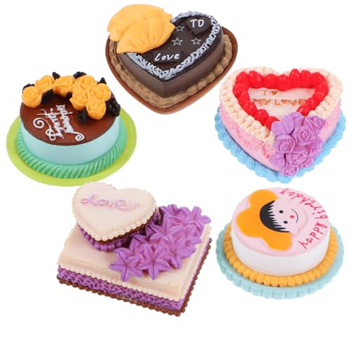 GARVALON 5 Stück Mini Spielzeugkuchen, Falscher Kuchen, Kleines Kuchenmodell, Künstliche Dessertdekoration, Simulierter Kuchen, Mini Kuchendekor, Mini Fake Kuchen, Foto Requisite, Mini GARVALON 5 Stück Mini Spielzeugkuchen, Falscher Kuchen, Kleines Kuchenmodell, Künstliche Dessertdekoration, Simulierter Kuchen, Mini Kuchendekor, Mini Fake Kuchen, Foto Requisite, Mini von GARVALON