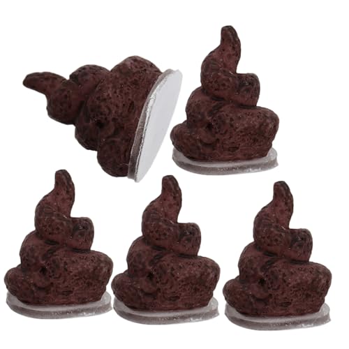 GARVALON Süßes Miniatur-Fake-Poop-Spielzeug 5 Stück Kunstharz Landschaftsdekor Für Jungen Und Mädchen von GARVALON