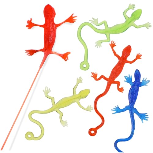 GARVALON 5 Stück Teiliges Dehnbarer Eidechsen Spielzeuge aus TPR Bunte Klebrige Leichte Stretch Tiere als Party und Stressabbauendes Mitgebsel für Kindergeburtstag GARVALON 5 Stück Teiliges Dehnbarer Eidechsen Spielzeuge aus TPR Bunte Klebrige Leichte Stretch Tiere als Party und Stressabbauendes Mitgebsel für Kindergeburtstag von GARVALON