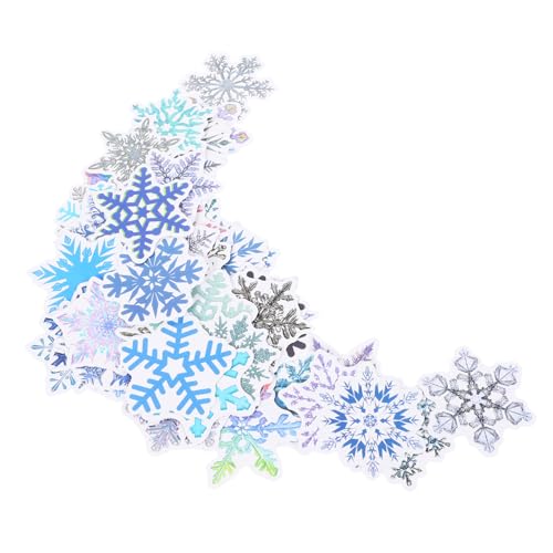 GARVALON 50 Stück Weihnachts Schneeflocken Aufkleber, Fensteraufkleber, Feiertags Fensterdekorationen, Schneeflocken Fensteraufkleber, Feiertags Fensteraufkleber, Glasvitrinen Aufkleber, GARVALON 50 Stück Weihnachts Schneeflocken Aufkleber, Fensteraufkleber, Feiertags Fensterdekorationen, Schneeflocken Fensteraufkleber, Feiertags Fensteraufkleber, Glasvitrinen Aufkleber, von GARVALON