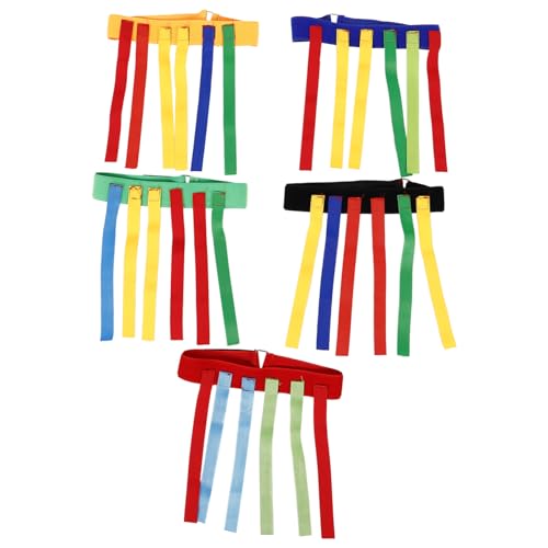 GARVALON 5Sätze Interaktives für Teiliges Catch Tail Game Gürtel mit Bunten Bändern Reaktions und Teamtraining für Outdoor Spiele von GARVALON