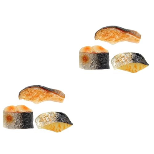 GARVALON 6 STK Nachgemachte Fischnuggets Fischblöcke Verzierung Emuliertes Lebensmittelmodell Esstisch Ornament Künstliche Nahrung Spatel Figuren Zubehör Meeresfrüchte-Modell Produkt PVC GARVALON 6 STK Nachgemachte Fischnuggets Fischblöcke Verzierung Emuliertes Lebensmittelmodell Esstisch Ornament Künstliche Nahrung Spatel Figuren Zubehör Meeresfrüchte-Modell Produkt PVC von GARVALON