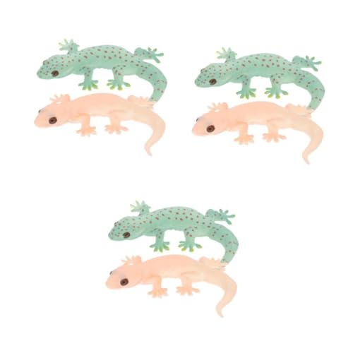 GARVALON 6 Stück Gecko Modell, Simulation Von Tierfiguren, Lebensechte Eidechsenstatue, Mini Tiermodell, Simulation Von Eidechsenfiguren, Kleine Eidechsenfiguren, Realistische von GARVALON