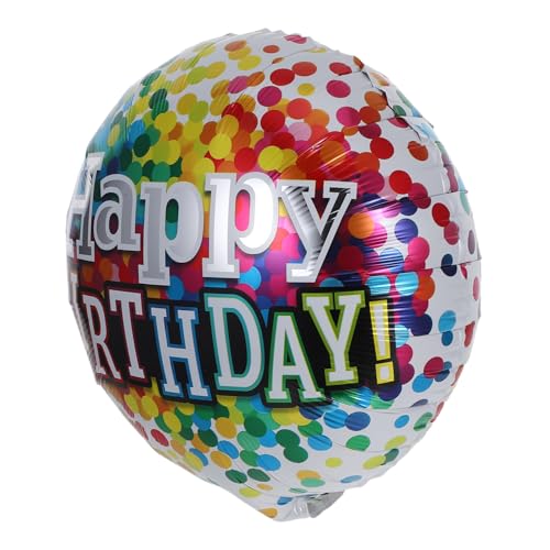 GARVALON 6 Stück Happy Birthday Folienballons Rund Leichte Polyesterfolie Heliumfüllbar Einfache Befüllung Schwebende Partydekoration für Geburtstagsfeiern Hintergrundgestaltung Schnell GARVALON 6 Stück Happy Birthday Folienballons Rund Leichte Polyesterfolie Heliumfüllbar Einfache Befüllung Schwebende Partydekoration für Geburtstagsfeiern Hintergrundgestaltung Schnell von GARVALON