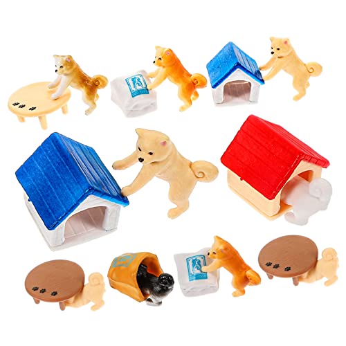 GARVALON 6 Stück Hundehütten Futterbeutel, Puppendekoration, Mini Hundefiguren, Dekorative Hundestatue, Welpenskulptur, Puppenhaus, Haustiere, Hundefiguren, Spielset, Puppenhaus, Tiere, GARVALON 6 Stück Hundehütten Futterbeutel, Puppendekoration, Mini Hundefiguren, Dekorative Hundestatue, Welpenskulptur, Puppenhaus, Haustiere, Hundefiguren, Spielset, Puppenhaus, Tiere, von GARVALON