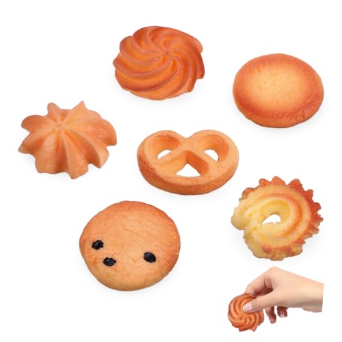 GARVALON 6 Stück Teiliges Künstliche Kekse aus Resin Realistische Fake Cookies Dekoration für Zuhause und Party Kleine Detailgetreue Imitate als Fotorequisiten und Ornament GARVALON 6 Stück Teiliges Künstliche Kekse aus Resin Realistische Fake Cookies Dekoration für Zuhause und Party Kleine Detailgetreue Imitate als Fotorequisiten und Ornament von GARVALON