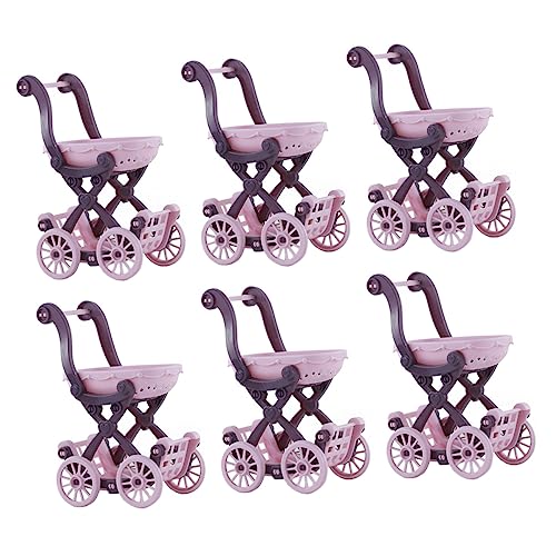 GARVALON 6 Stück Teiliges Mini Einkaufswagen für Puppen Bjd Doll Trolley Modelle Zufällige Farben Perfektes Zubehör für Miniaturhäuser und Dekorationen Zufällige Farbe Zufällige Farbe von GARVALON