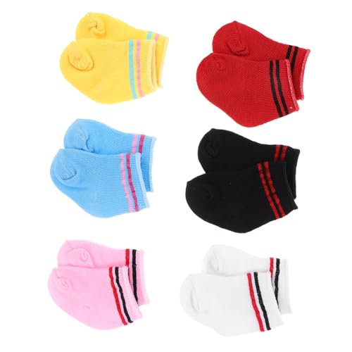 GARVALON 6Paare Puppensocken für Babypuppen Puppenkleidung Accessoires Passende Puppensocken für Puppenhaus und Spielpuppen Dekoration GARVALON 6Paare Puppensocken für Babypuppen Puppenkleidung Accessoires Passende Puppensocken für Puppenhaus und Spielpuppen Dekoration von GARVALON