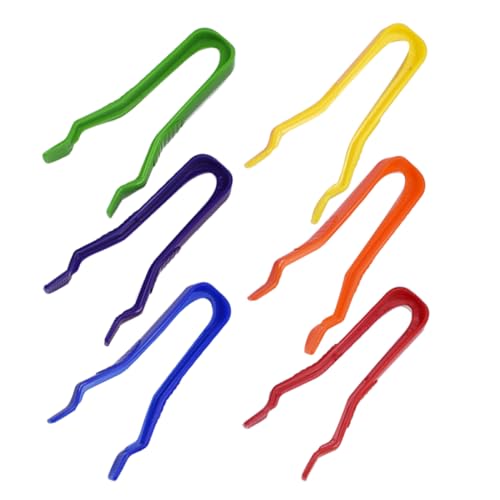 GARVALON Pinzette Basteln 6st Bunte Pinzette Aus Kunststoff Münzpinzette Eingewachsene Pinzette Bastelpinzette Schmuckherstellung Pinzette Farbige Pinzette Schmuckpinzette Und Zange Kinderpinzette Pp von GARVALON