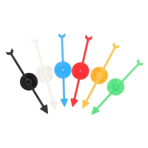 GARVALON 6stücke Bunte Pfeilspinner Aus Kunststoff Für Interaktive Brettspiele Vielseitige Spielzeiger Für Unterricht Und Freizeit Für DIY Projekte Lehrmittel von GARVALON