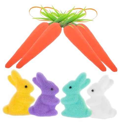 GARVALON 8 Stück Karottenhasen Dekoration, Feiertagsornamente, Osterkarotten Dekore, Hängekarotten Miniatur Hasenstatuen, Haushasen Ornamente, Hängedekoration, Kleiner Schaumstoffhase GARVALON 8 Stück Karottenhasen Dekoration, Feiertagsornamente, Osterkarotten Dekore, Hängekarotten Miniatur Hasenstatuen, Haushasen Ornamente, Hängedekoration, Kleiner Schaumstoffhase von GARVALON