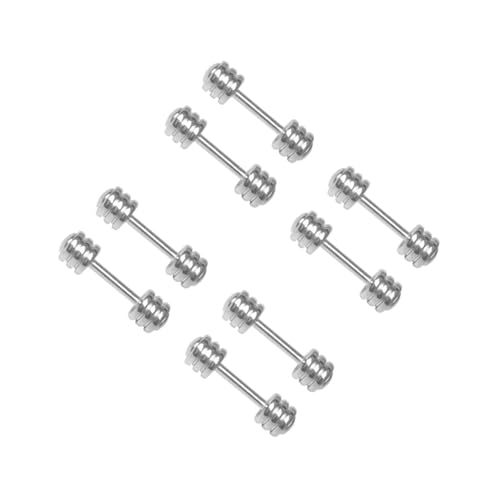 GARVALON 8 Stück Metallhanteln, Übungs Minihanteln, Modell, Miniaturhantel, Requisite, Lebensechte Hanteln, Spielzeug, Mini Sporthanteln, Kleinste Spielzeuge Der Welt, Simulation Von von GARVALON