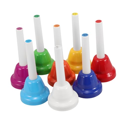 GARVALON Pädagogisches Musikspielzeug Für Kinder – 8-teiliges Handglocken-Set – Metall-musikglocken Mit – Ideal Für Vorschule Und Lernen Zu Hause von GARVALON
