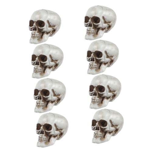 GARVALON 8-teiliges Halloween-skelettkopf Gruselige Totenköpfe Party-zubehör Skelettkopf-anhänger Mini-totenköpfe Für Halloween-deko von GARVALON
