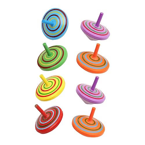 GARVALON 8pcs Desktop Gyro Toys Holzzyro Kinderspielzeug Pädagogische Gyro Lustige Spielsachen von GARVALON