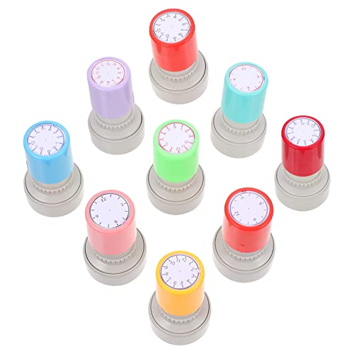 GARVALON 9Stücke Teiliges Selbstfärbende Stempel für Lehrmittel für Zeitwahrnehmung mit Uhrdesign für Unterricht und Kreative Spiele Farbige Stempel für Verschiedene GARVALON 9Stücke Teiliges Selbstfärbende Stempel für Lehrmittel für Zeitwahrnehmung mit Uhrdesign für Unterricht und Kreative Spiele Farbige Stempel für Verschiedene von GARVALON