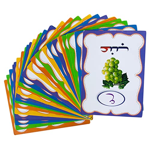 GARVALON Arabische Lernkarten Teilig Bunte Sensorische Flash Cards Kognitives Lernspielzeug für Vorschulkinder Fördert Feinmotorik Farberkennung und Sprachentwicklung GARVALON Arabische Lernkarten Teilig Bunte Sensorische Flash Cards Kognitives Lernspielzeug für Vorschulkinder Fördert Feinmotorik Farberkennung und Sprachentwicklung von GARVALON