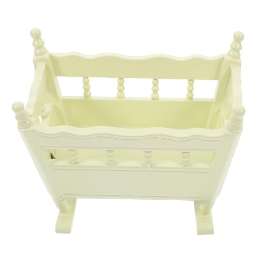 GARVALON Mini-möbelwiege Puppenbett Miniatur Bett Für Puppenhaus 1:12 Modellmöbel Mini Ornament von GARVALON