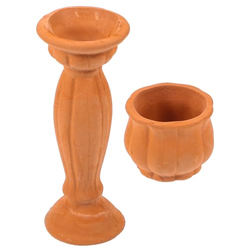 GARVALON Blumentopf Mit Römischer Säule, Mini Blumentopf Dekoration, Kleine Figuren, Mini Pflanzgefäß Dekoration, Miniatur Spielzeug, Mini Pflanzgefäß, Mikro Landschafts Requisiten, von GARVALON